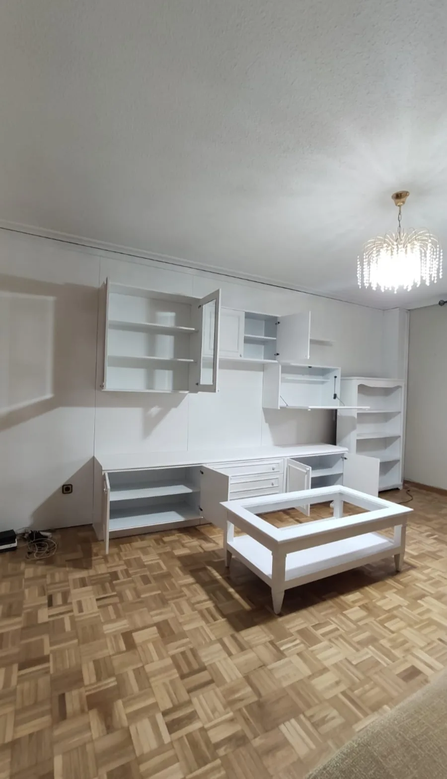 lacado mueble salon modular blanco en Valdemarín
